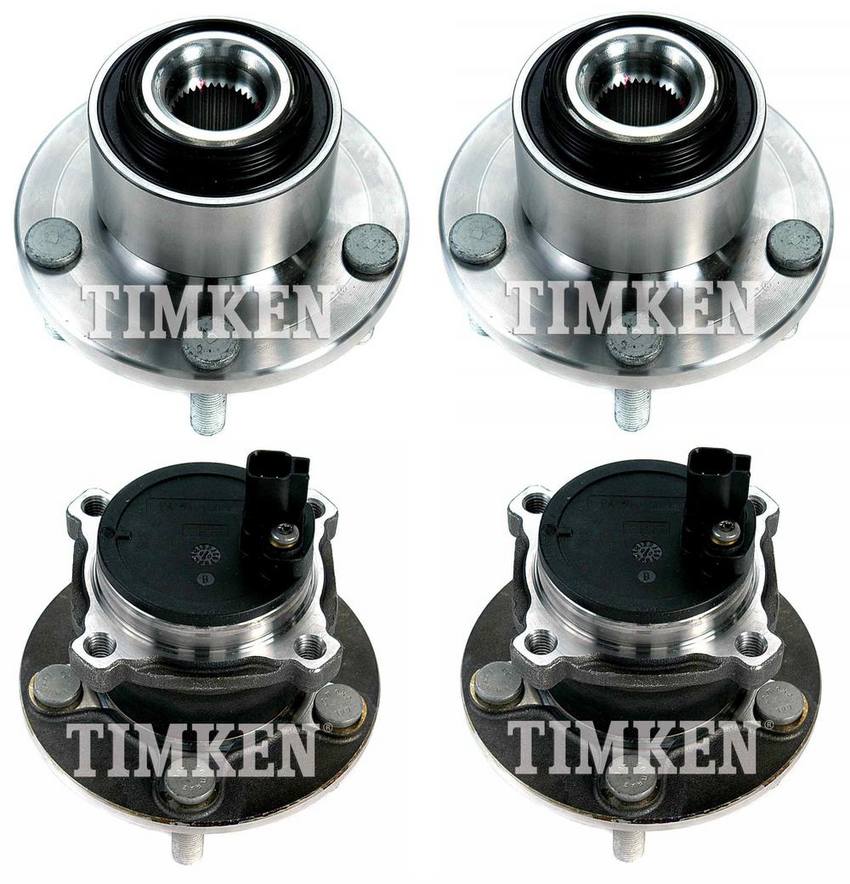 Volvo Wheel Bearing and Hub Assembly Kit - Front and Rear 31340686 - Timken 2877234KIT